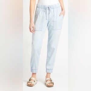 Anthropologie x Cloth and Stone Chambray Blue Joggers